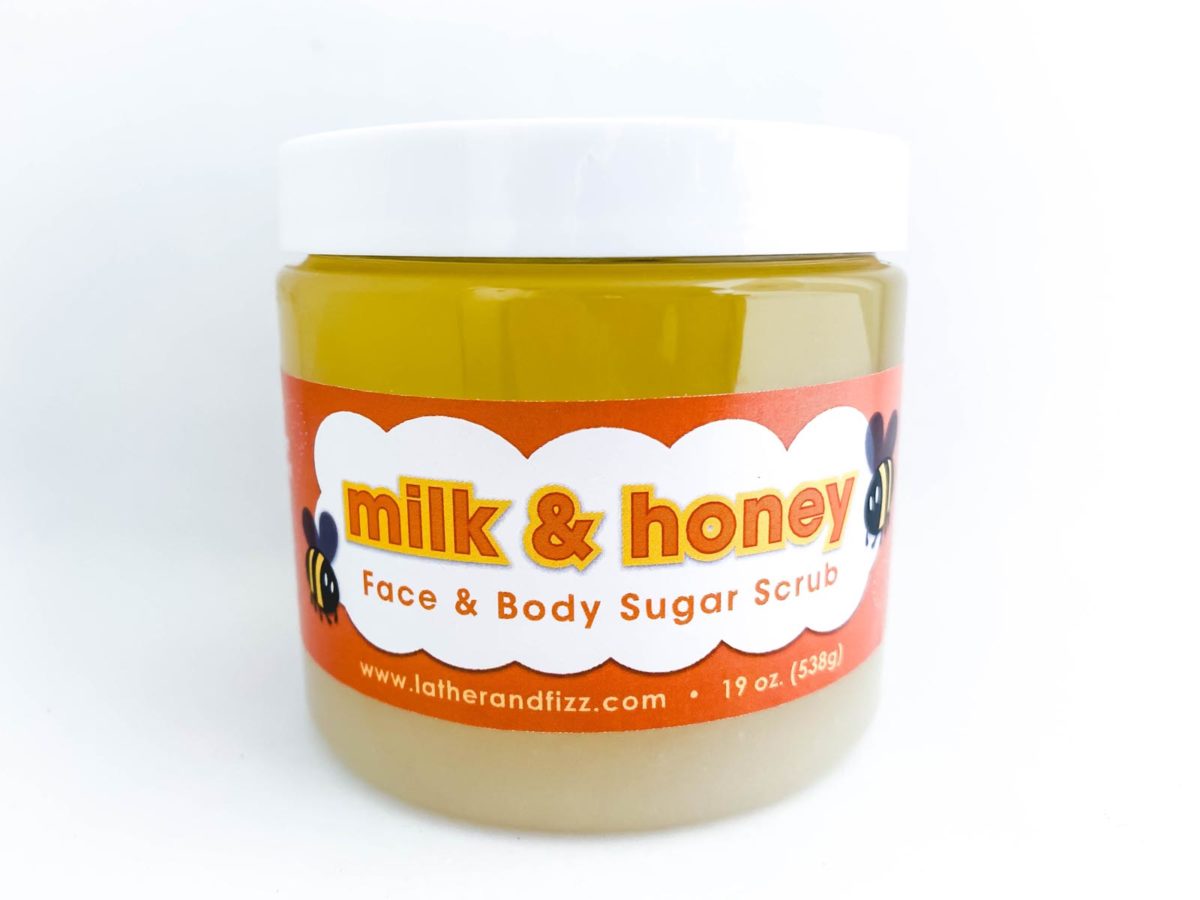Milk & Honey Face and Body Sugar Scrub Lather & Fizz