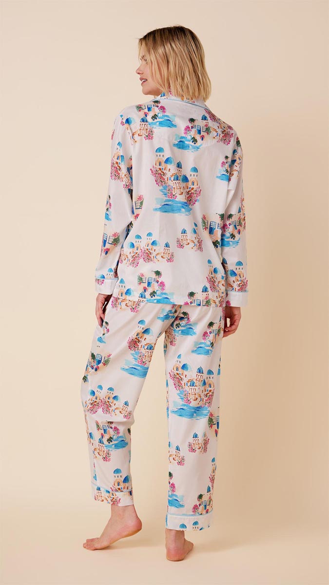 Safari Toile Pima Flannel Robe - Lather & Fizz